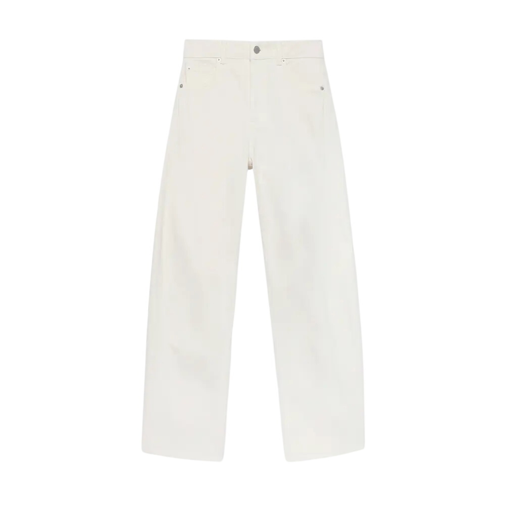 Mint Velvet Cream Barrel Leg Jeans